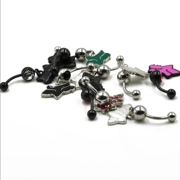 NWT FOX RACING BLING NAVEL BELLY BUTTON RING - Picture 6 of 6